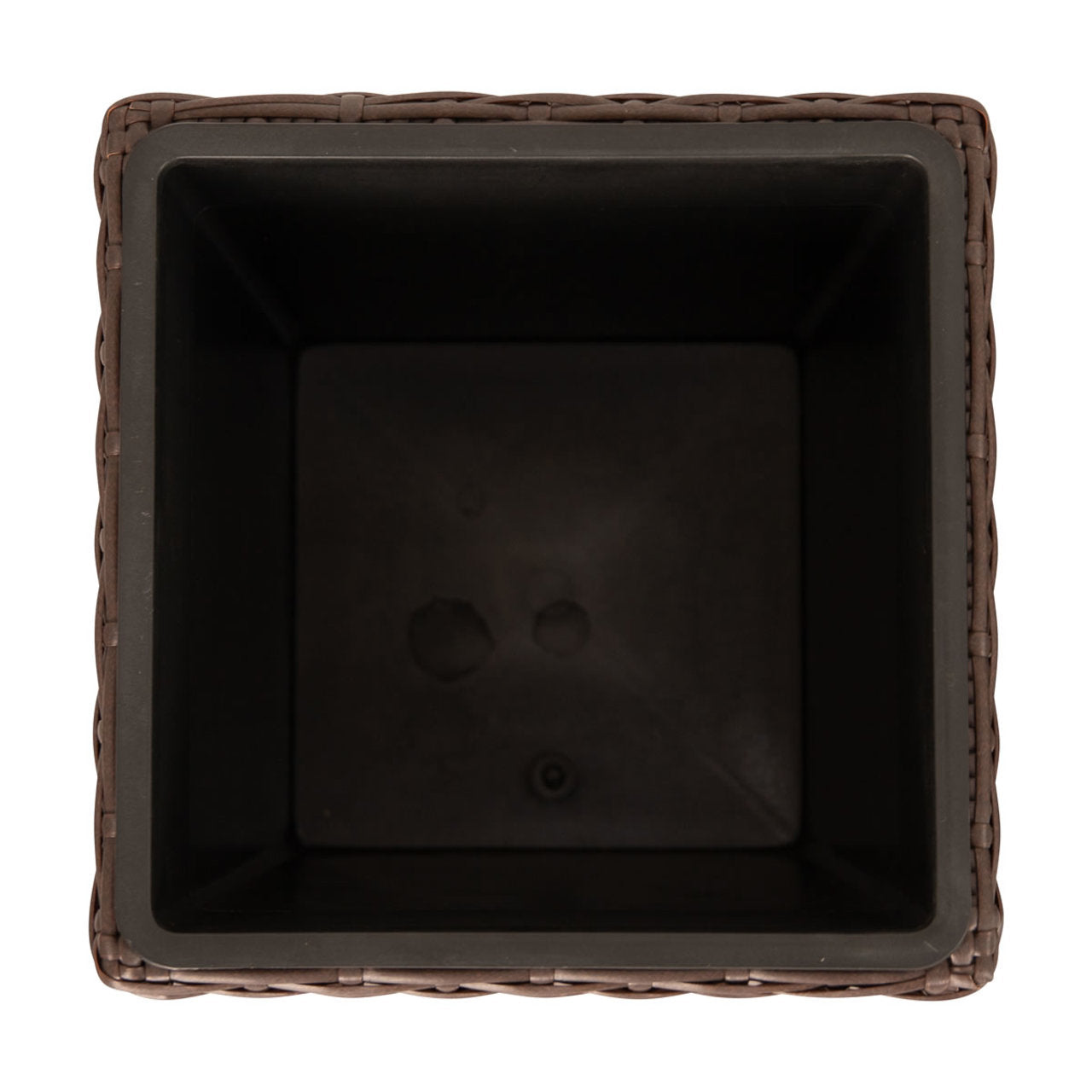 Fire Sense Sierra Square Wicker Planter 2-Piece Set Brown/Black - 66617-66618