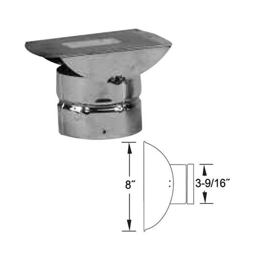 3" Selkirk VP Pellet Vent Pipe Horizontal Termination Cap - 3VP-HC