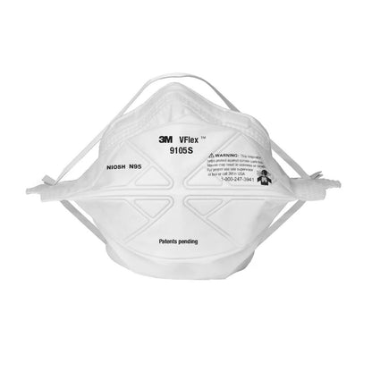 3M N95 Disposable Respirator, 9105S, White, Pack of 50