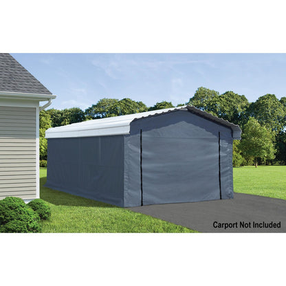 Arrow 12  x 20 Enclosure Walls ONLY for Carport - Gray
