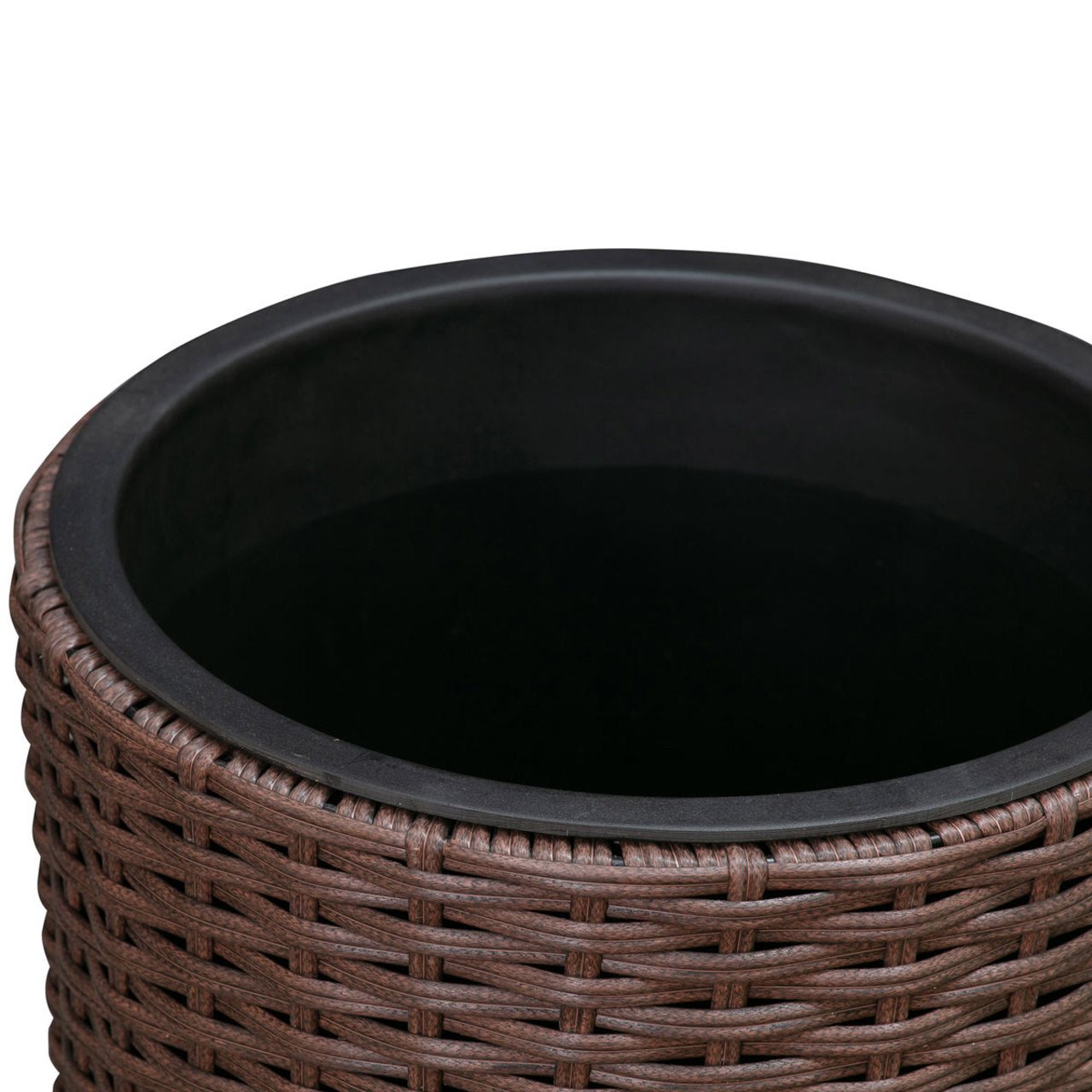 Mocha Wicker Planter Set - 2 Piece