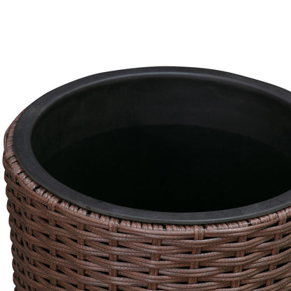 Mocha Wicker Planter Set - 2 Piece