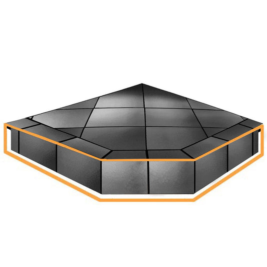 WoodEze Black Knight Single Cut 48" x 48" Hearth Pad Riser