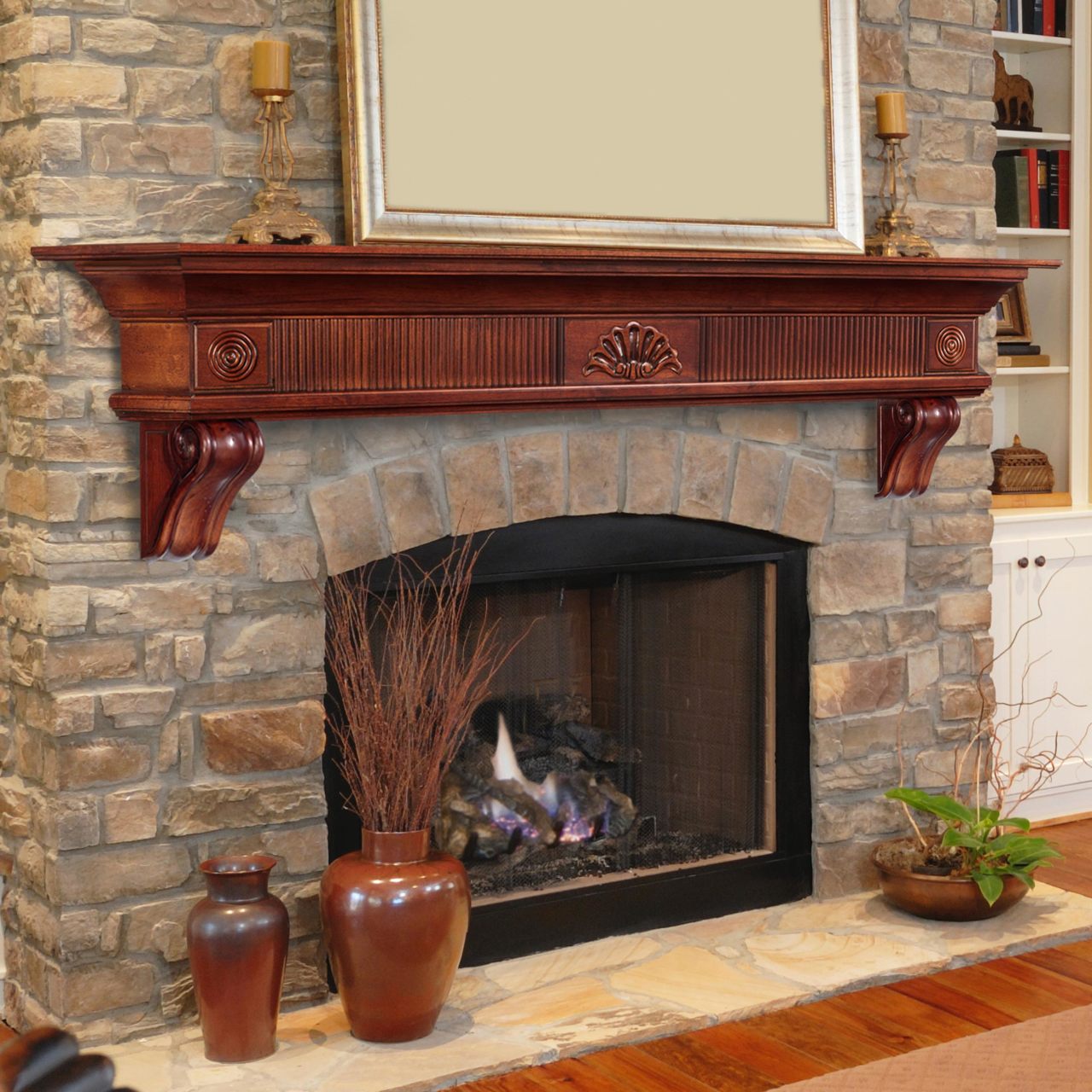 72'' Devonshire Unfinished Fireplace Shelf by Pearl Mantels