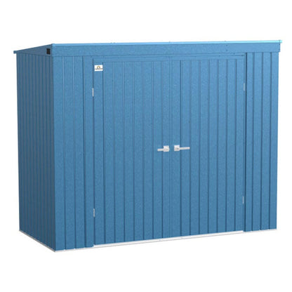 Arrow Elite Steel Storage Shed 8 x 4 -  Blue Gray