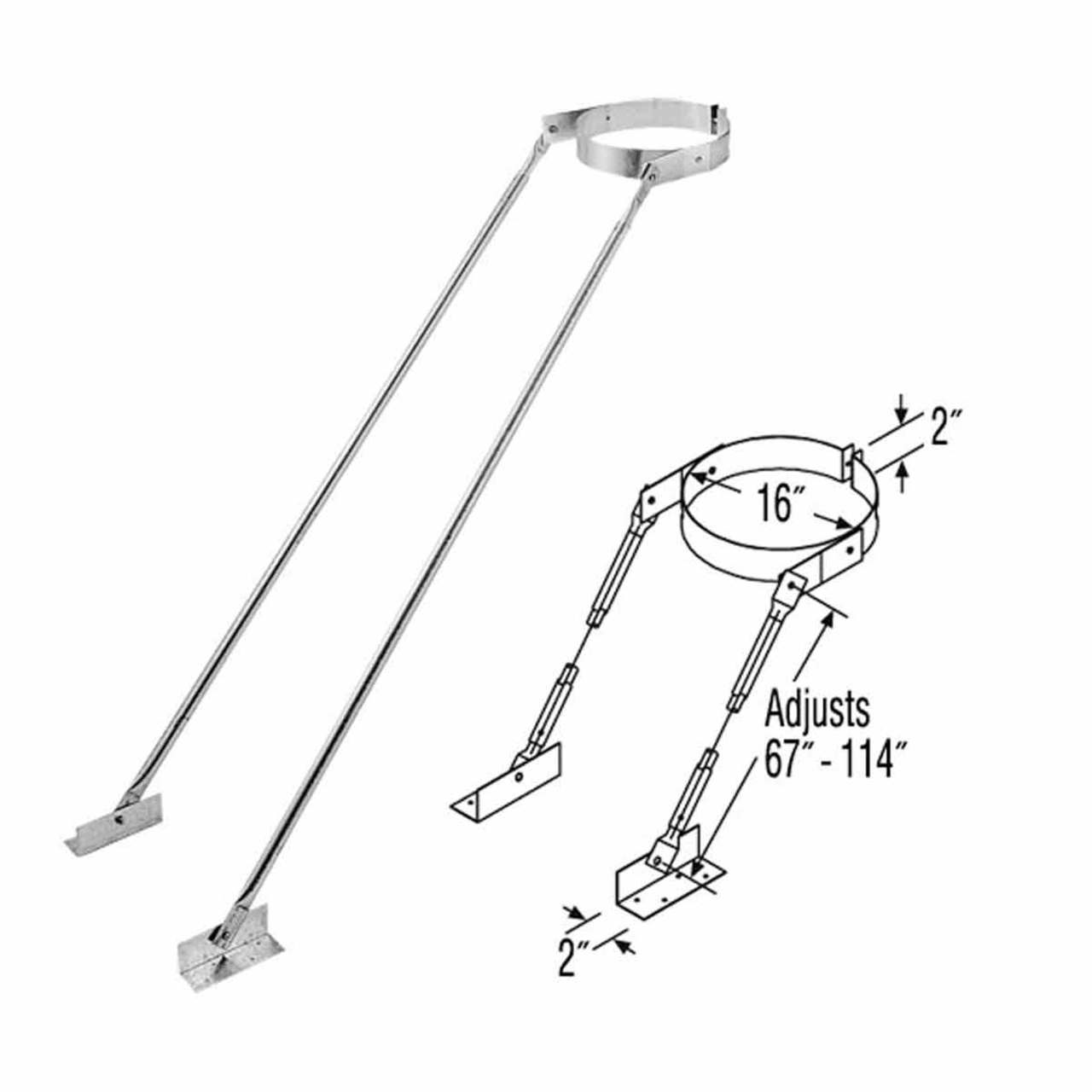 14'' DuraTech Extended Roof Bracket - 14DT-XRB