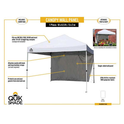 10'  Canopy Wall Panel - White