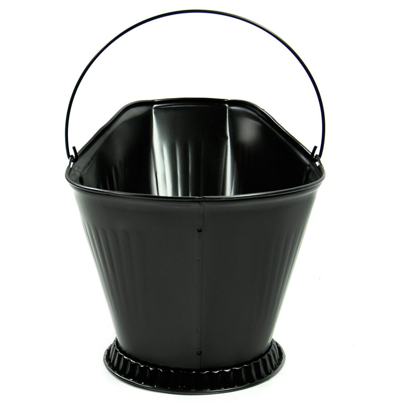 Black Fireplace Coal Hod with Wire Handle