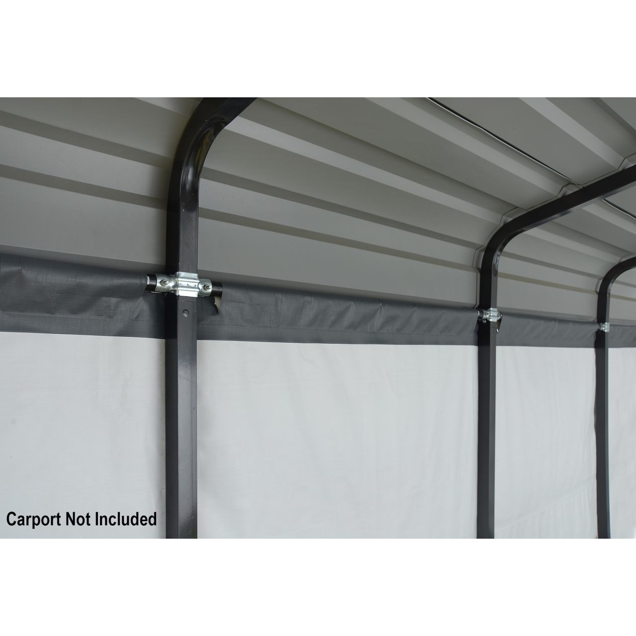 Arrow 10'  x 15' Enclosure Wall Kit ONLY for Carport- Gray