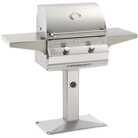 FireMagic Choice Multi-User CM430s 24" Patio Post Mount Grill with 1-Hour Timer, NG-LP - CM430SRT1NP6/CM430SRT1PP6