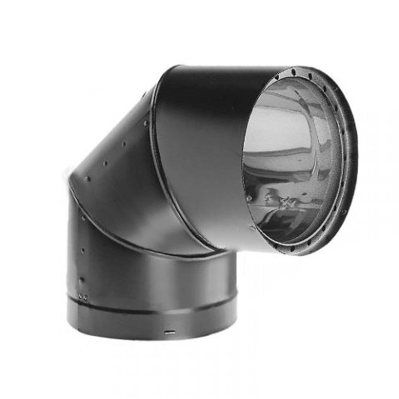 8" DVL 90 Degree Double-Wall Black Elbow - 8DVL-E90
