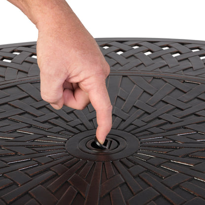 Fire Sense Verona Aluminum Round LP Fire Pit - 62695