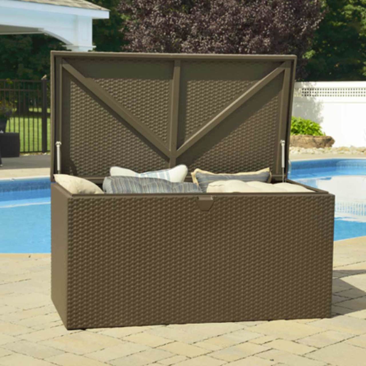 Espresso Patio Storage Box