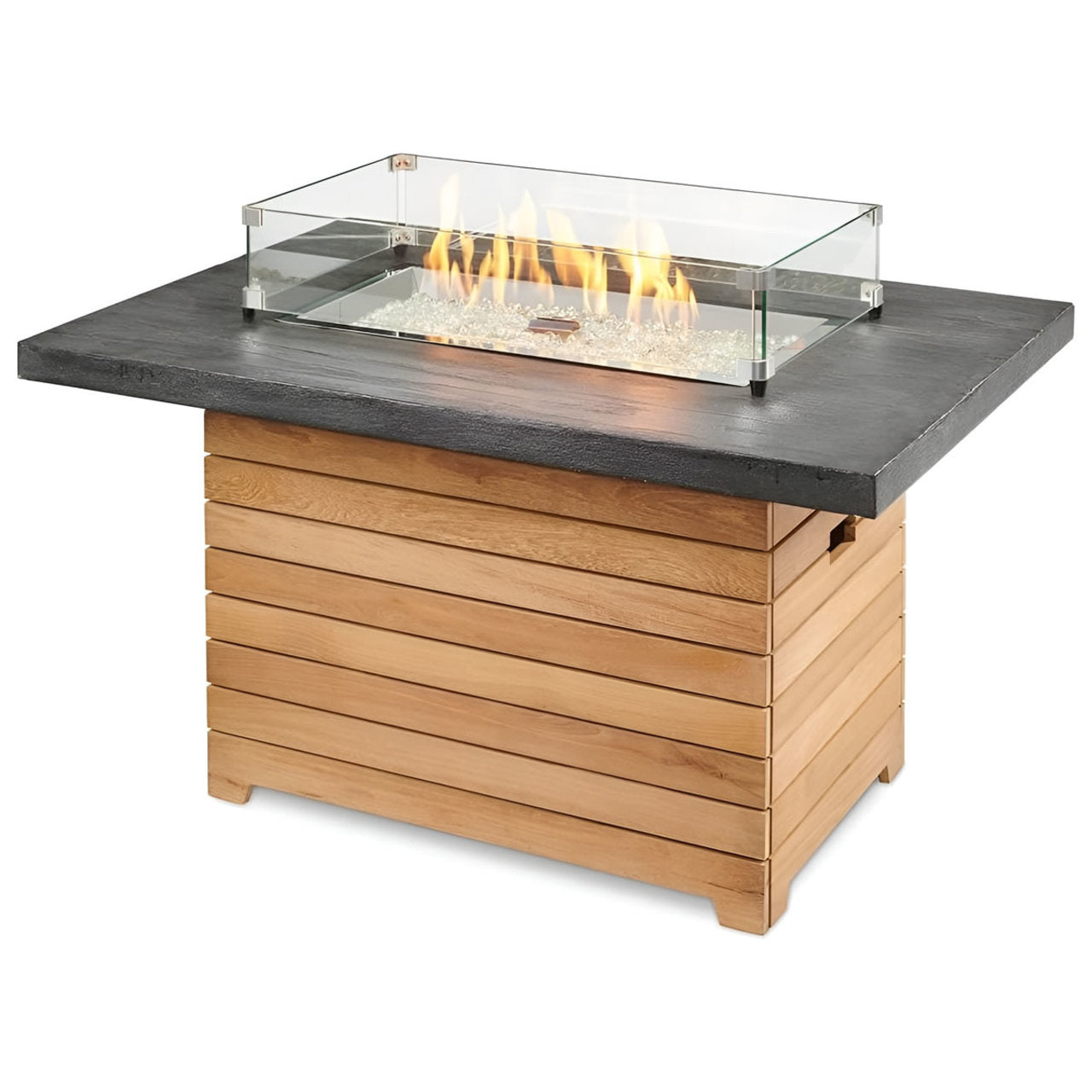 Outdoor Greatroom Darien Rectangular Gas Fire Pit Table 42" - DAR-1224-EBG-K/DAR-1224-K