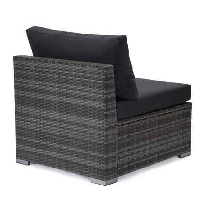 FiveOaks Ashford Patio Collections Armless Sofa in Dark Gray - Set of 2