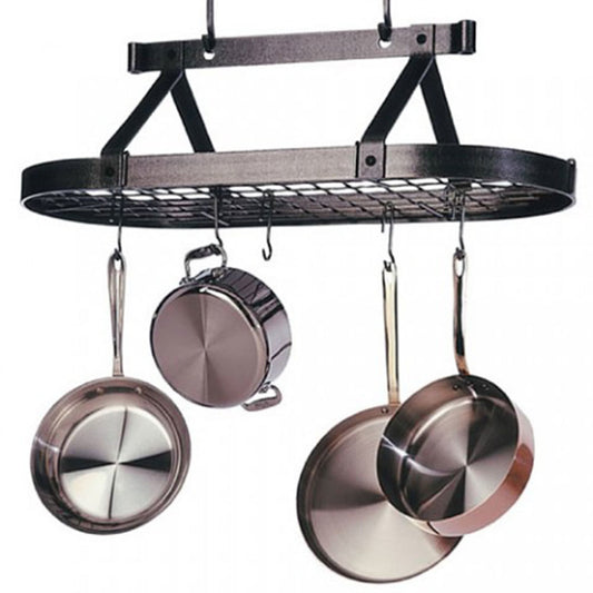 3' Oval Rack-Hammered Steel