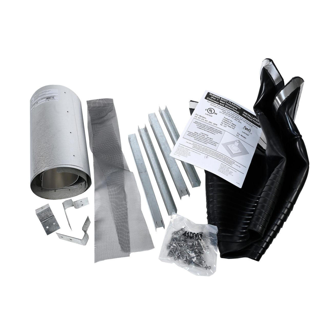 Universal Rubber Boot Flashing Kit for Raised Ridge Metal Roofs - 200275