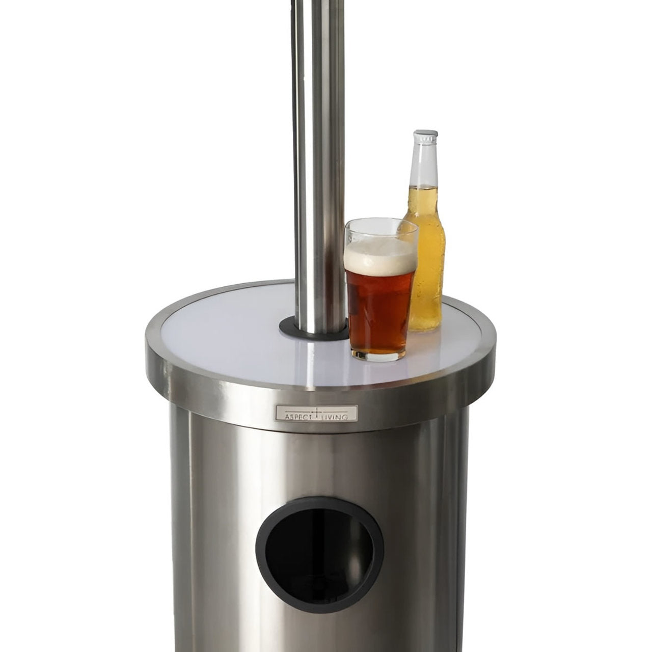 Fire Sense Stainless Steel Patio Heater with LED Table - 65046