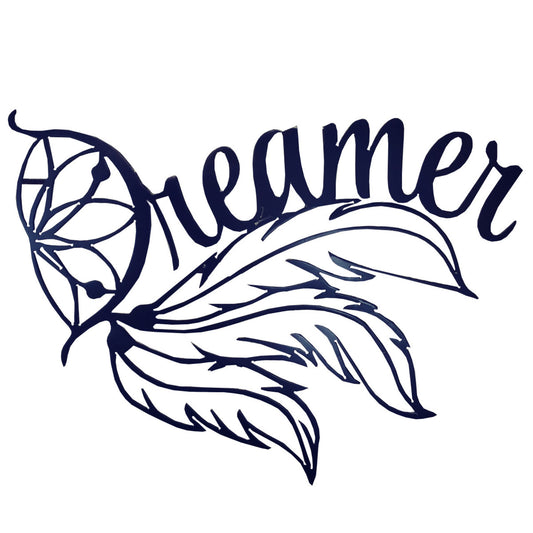 24" Decorative Metal Art - Dreamer - Black