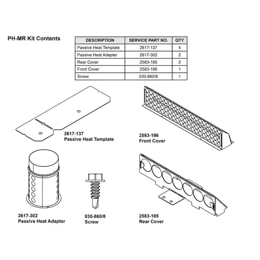 Majestic Passive Heat Kit Starting Collars - PH-MR