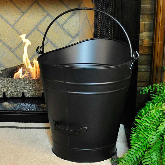 18" Coal Hod/Pellet Bucket - Black