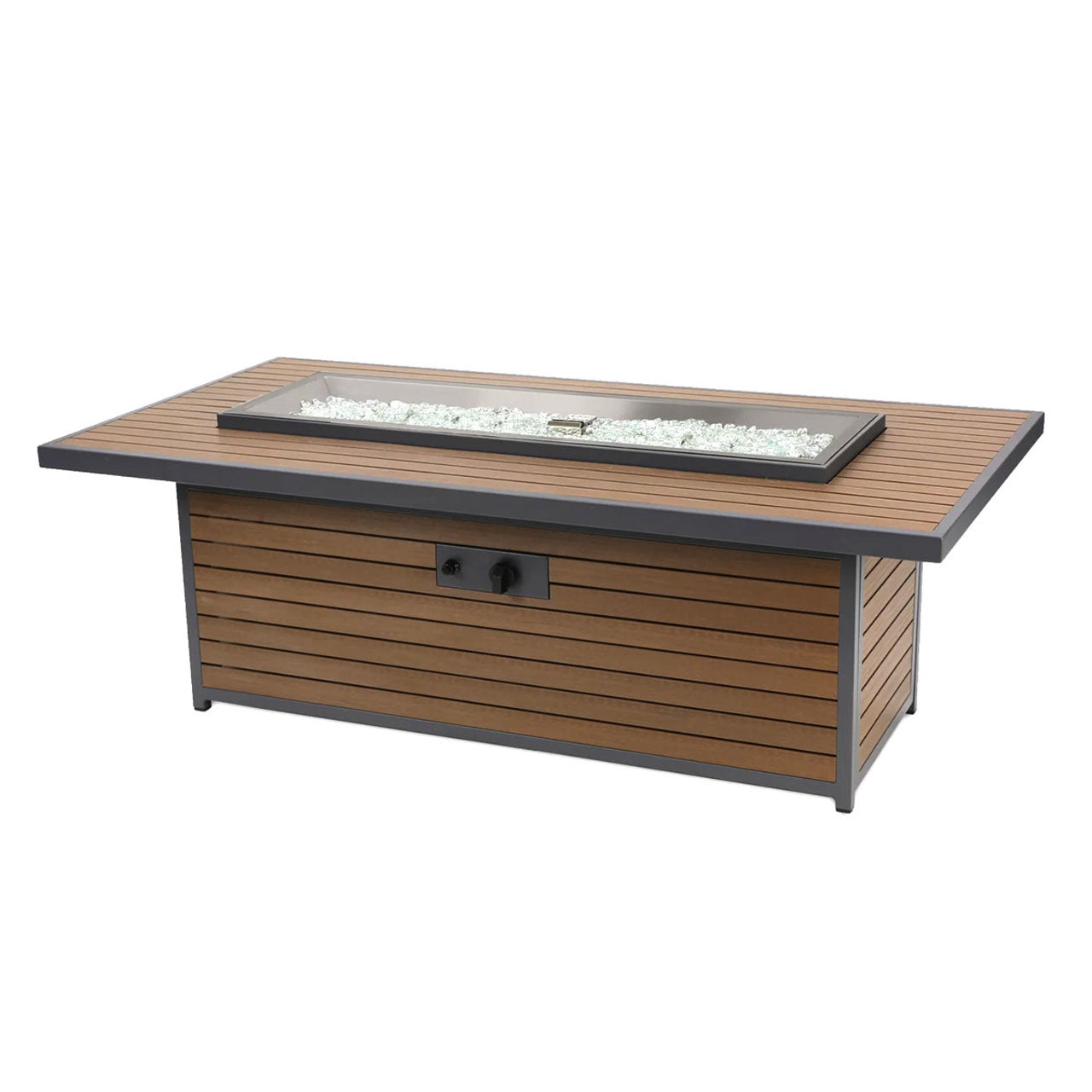 Outdoor Greatroom Kenwood and Brooks Linear Chat Height Gas Fire Pit Table