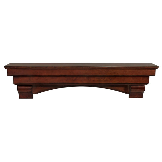 60" Auburn Distressed Cherry Finished Fireplace Shelf by Pearl Mantels