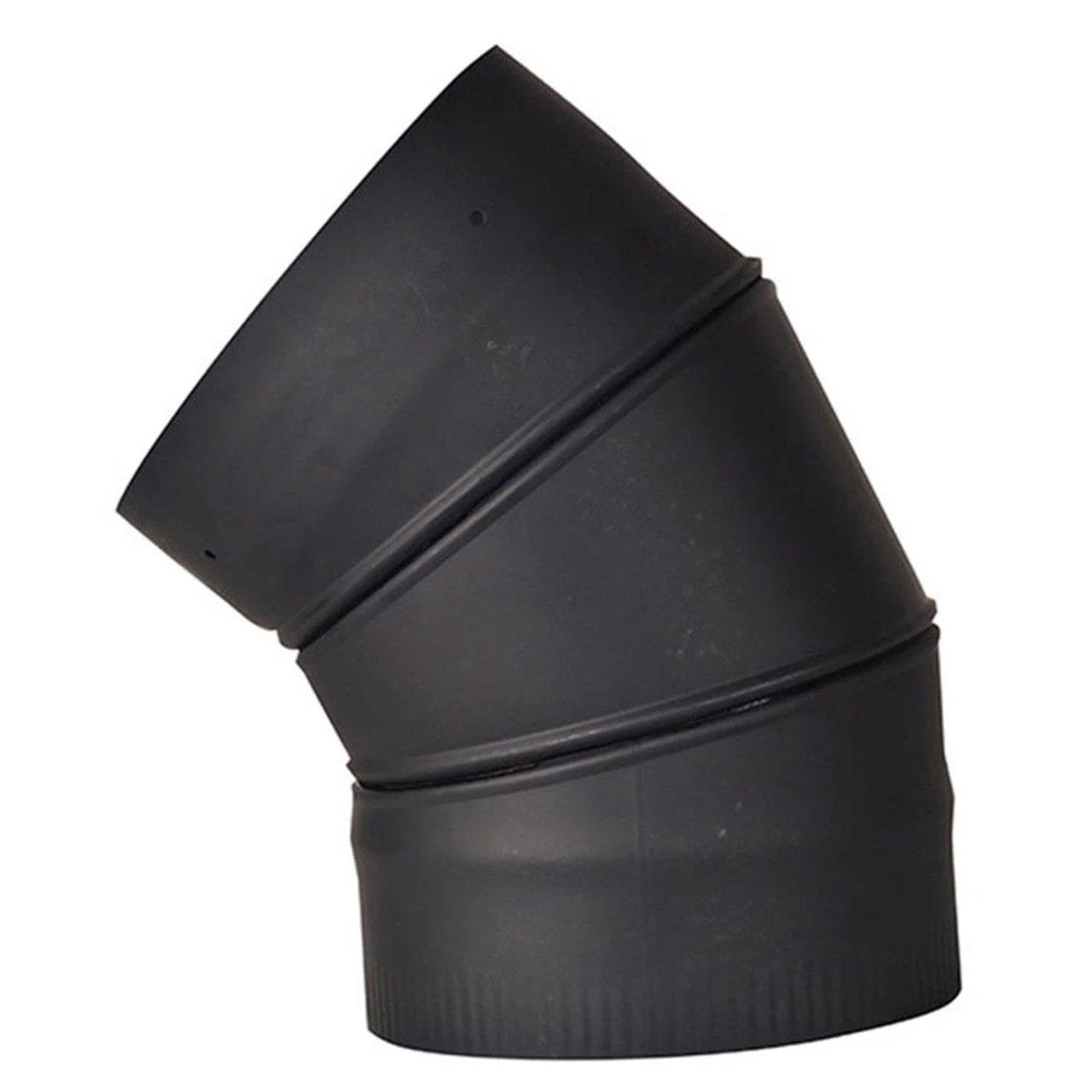 6" Ventis Single-Wall Black Stove Pipe - 45-Degree Adjustable Elbow - VSB0645A