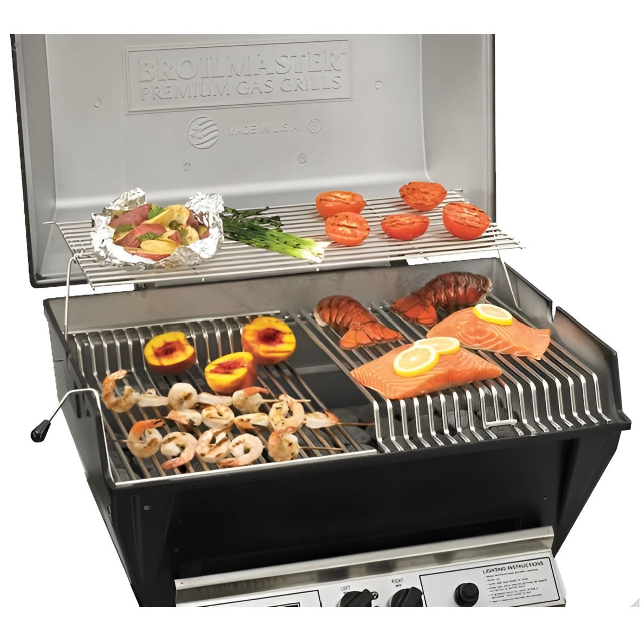 Broilmaster Premium LP Gas Grill Package With Stainless Steel Cart Base - P3PK5