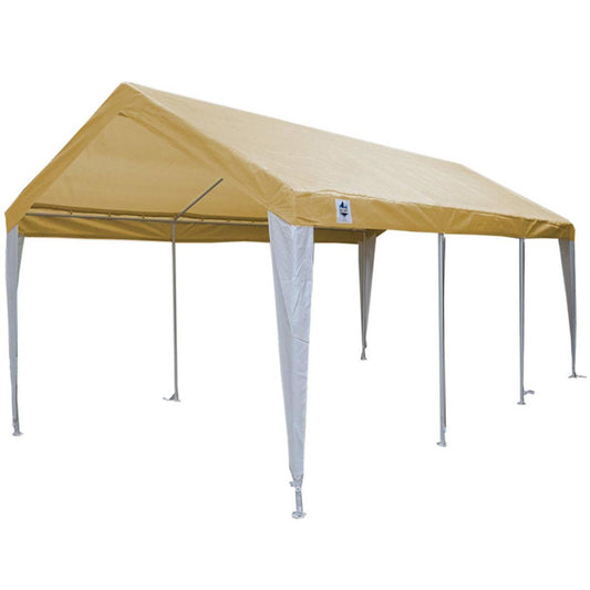 King Canopy  10' x 20' Tan and White 8 Leg Canopy