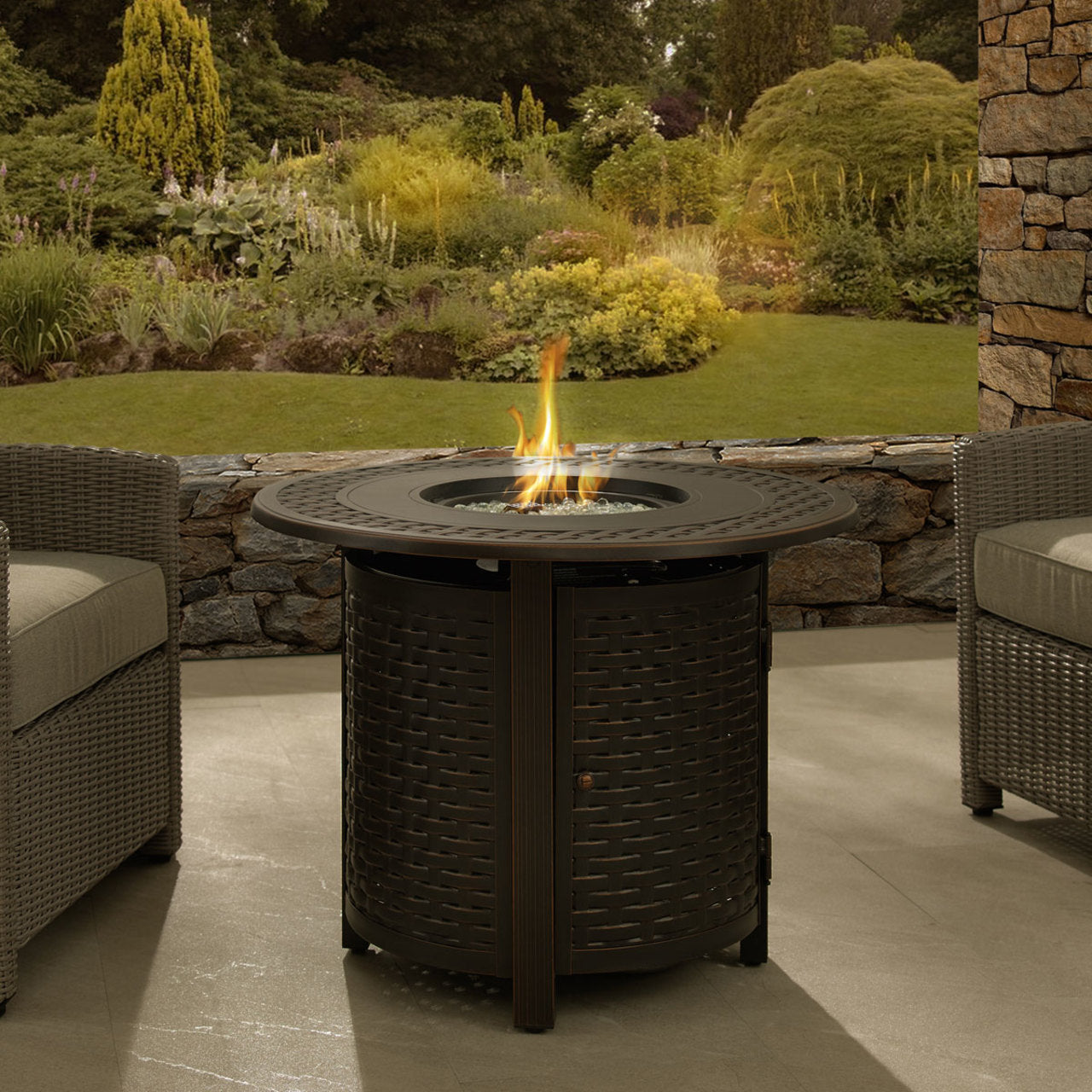 Hendricks Aluminum 34" Round LPG Fire Pit