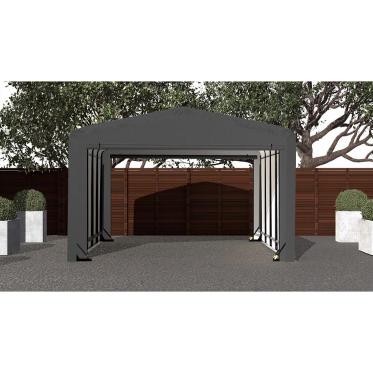 ShelterTube 12' x 23' x 8' Wind & Snow-Load Rated Garage - Gray