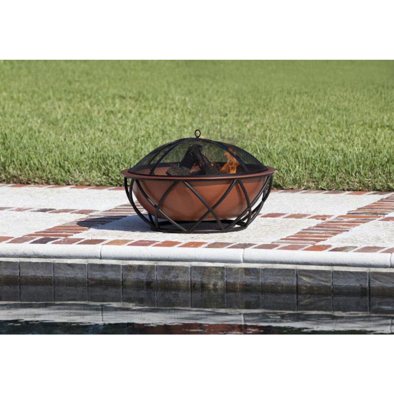 Barzelonia Round Copper Look Fire Pit