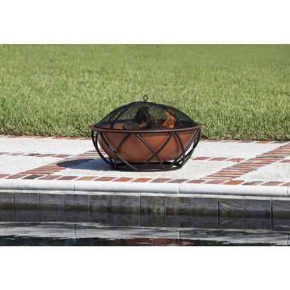 Barzelonia Round Copper Look Fire Pit