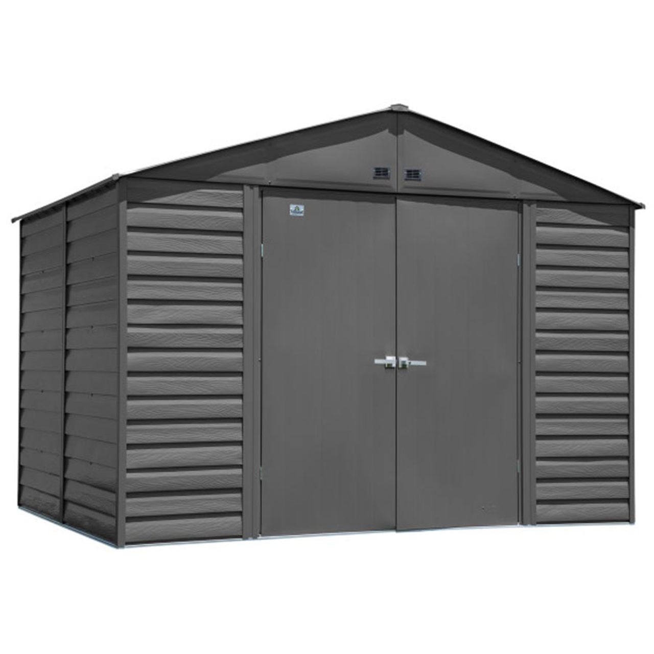 Arrow Select 10' x 8' Steel Storage Shed - Charcoal