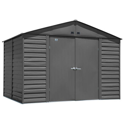 Arrow Select 10' x 8' Steel Storage Shed - Charcoal