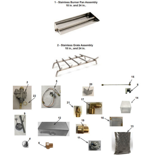 Outdoor Lifestyles 24" Safety Pilot Hearth Kit For Outdoor Fireplaces - ODSP-24LP