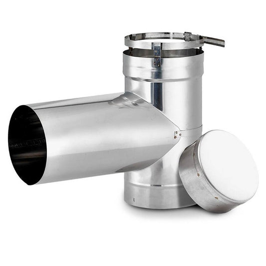 6" x 25' Lifetime Chimney Single-Wall Liner Kit with Tee