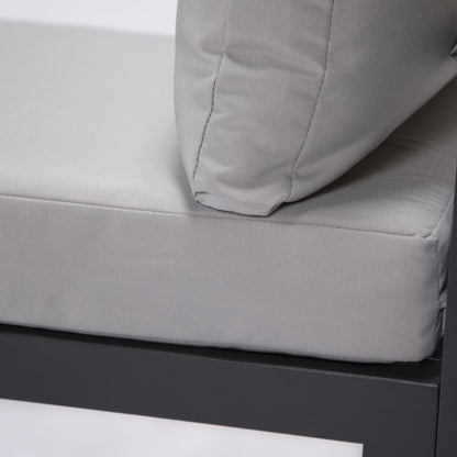 FiveOaks Dover Patio Collections Armless Sofa in Light Gray - Set of 2