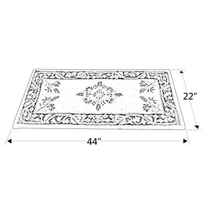 44" Rectangle Vermillion Jardin Fireplace Rug