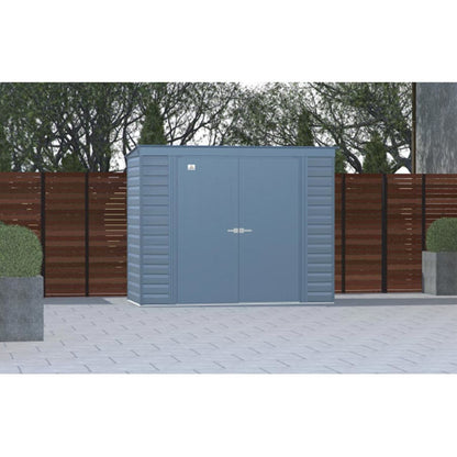 Arrow Select 8' x 4' Steel Storage Shed  -  Blue Gray