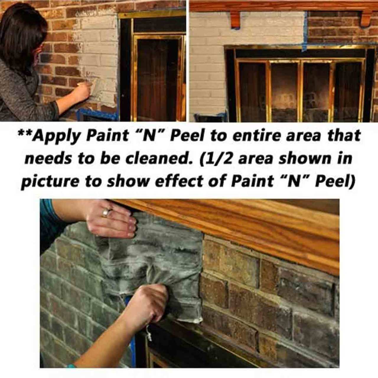 ChimneyRX Paint and Peel Fireplace Cleaner - 1/2 Gallon