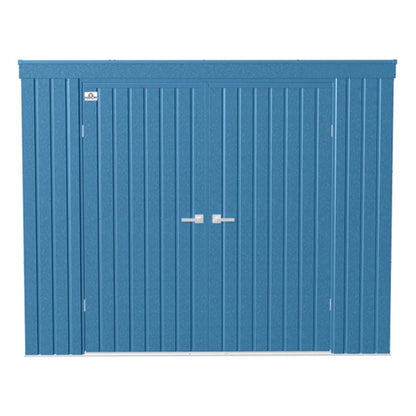 Arrow Elite Steel Storage Shed 8 x 4 -  Blue Gray