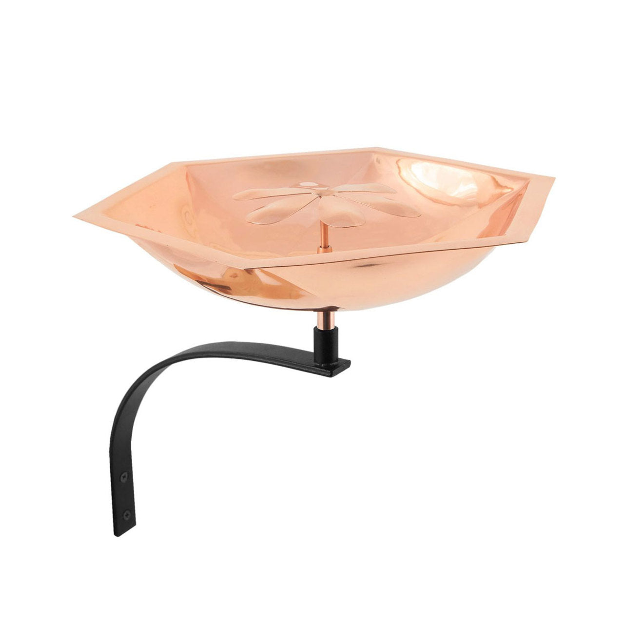 11.5" Copper Bee Fountain & Birdbath with Wall Mount Bracket