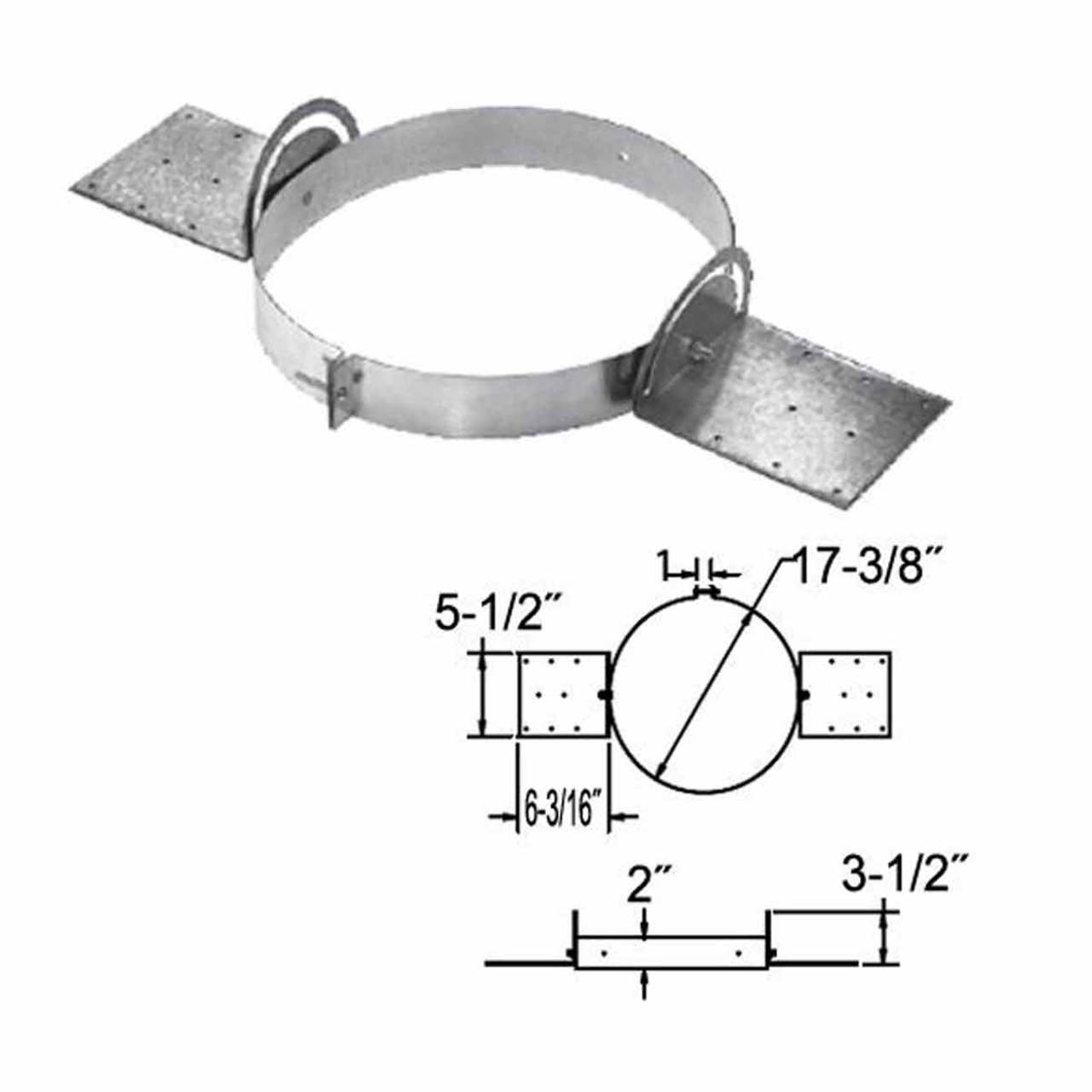 14" DuraChimney II Supplementary Support - 14DCA-SS