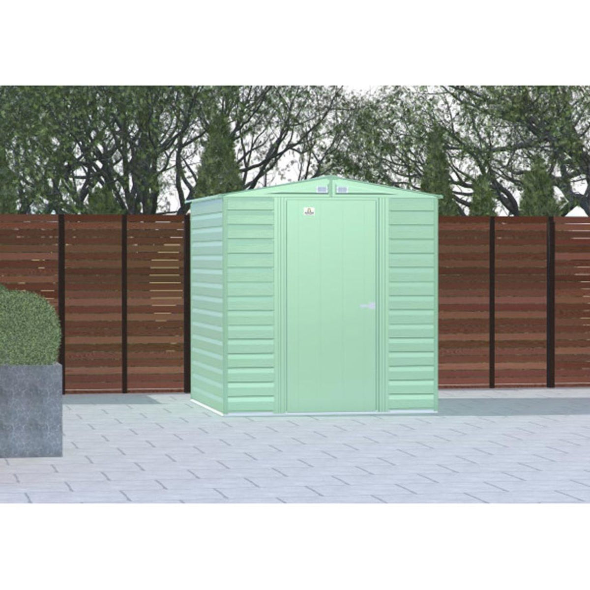 Arrow Select 6' x 7' Steel Storage Shed - Sage Green