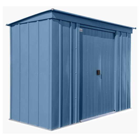 Arrow Classic Steel Storage Shed 8' x 4' -  Blue Gray