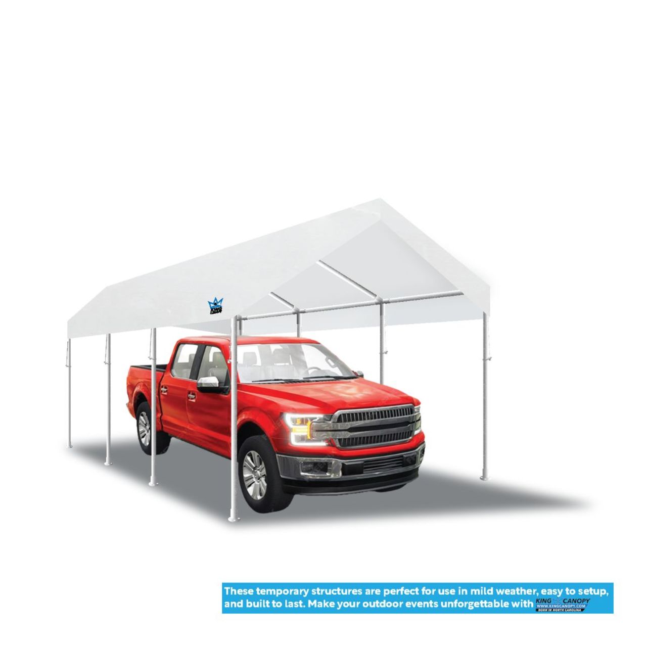 King Canopy  10' x 20' White 8 Leg Canopy