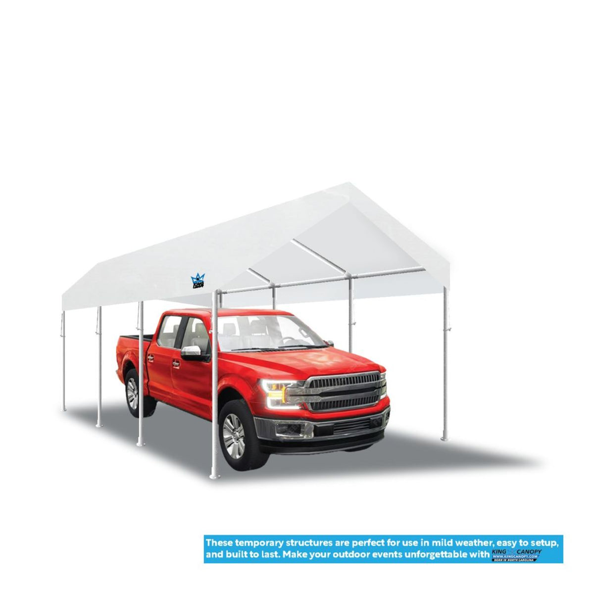King Canopy  10' x 20' White 8 Leg Canopy