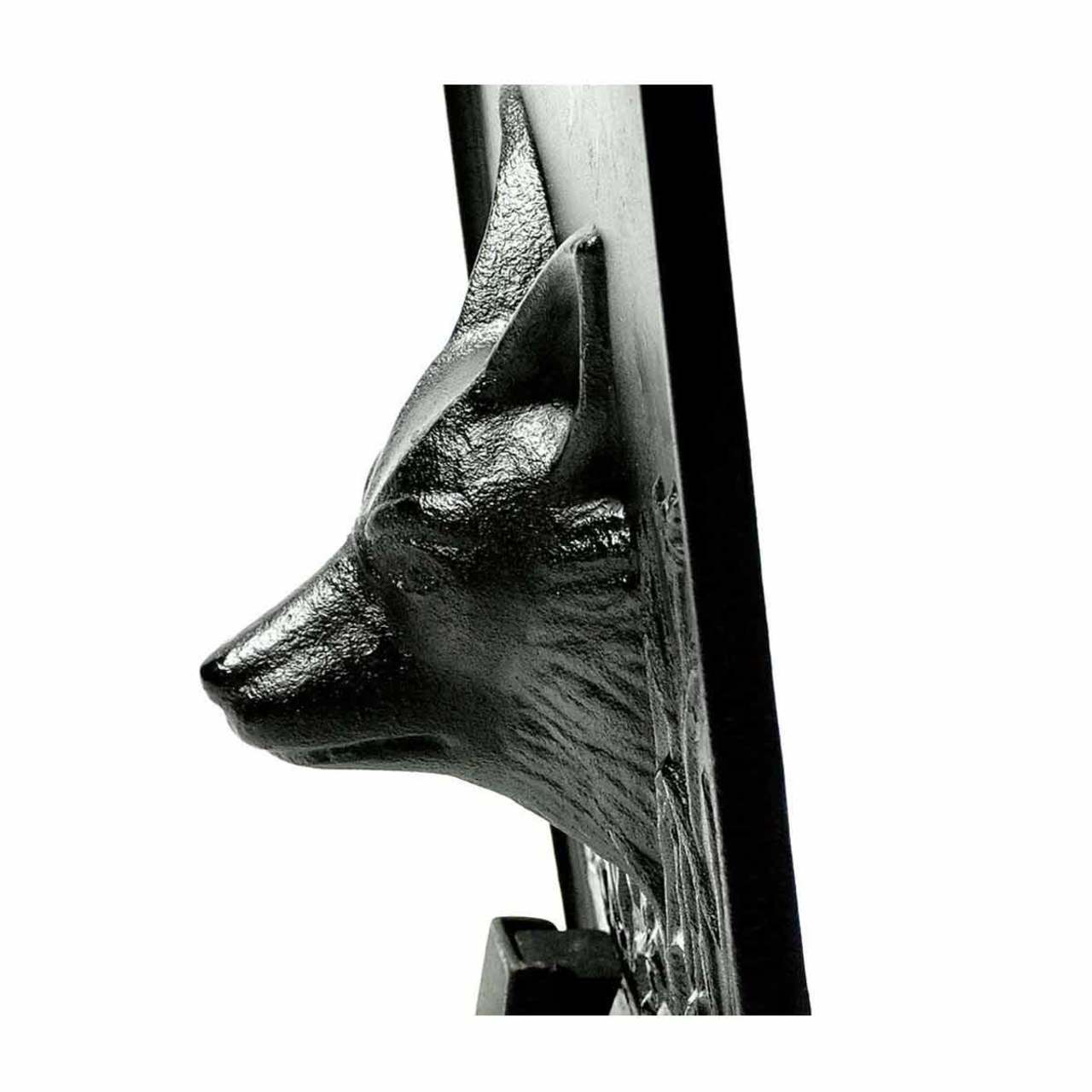 Fox Cast Iron Fireback - 25" H x 23" W